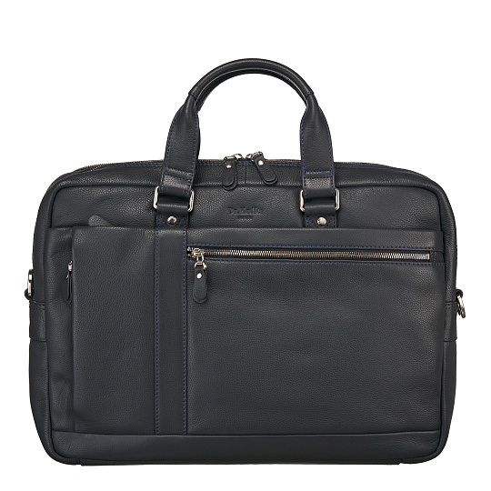 Деловая сумка Dr.Koffer из натуральной кожи синяя