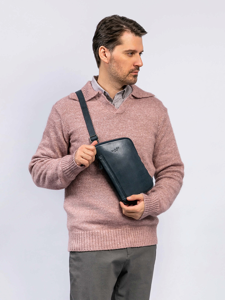 Рюкзак Dr. Koffer из натуральной кожи синий