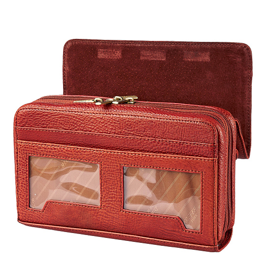 Сумка барсетка из натуральной кожи Dr. Koffer коричневая