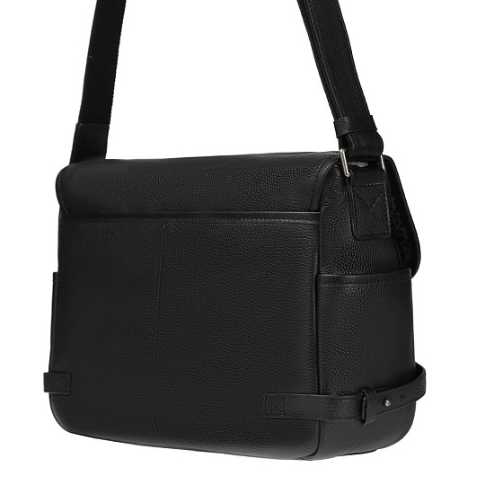 Деловая сумка Dr.Koffer из натуральной кожи черная