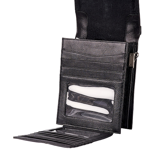 Сумка через плечо Dr.Koffer из натуральной кожи черная