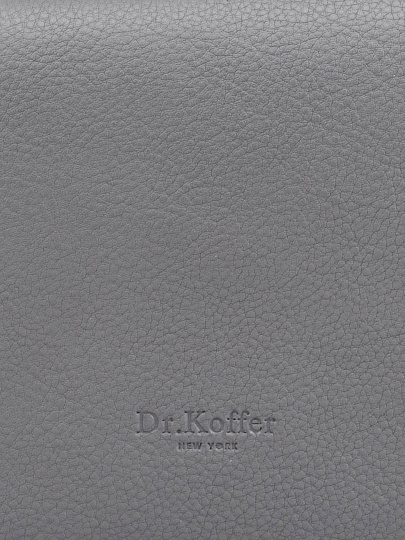 Сумка через плечо Dr.Koffer из натуральной кожи серая
