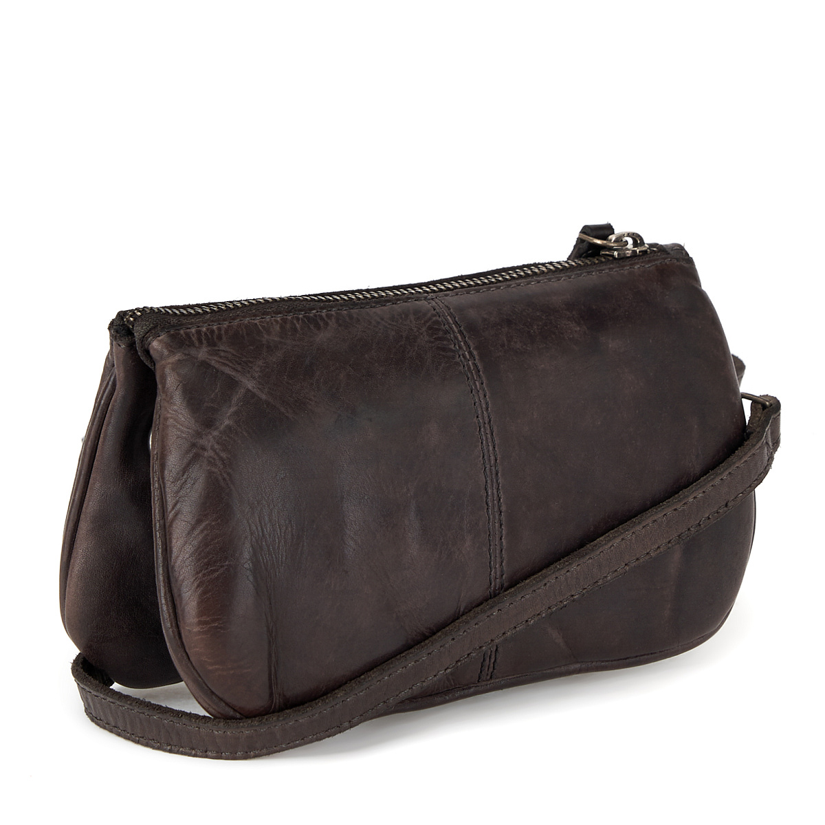 Сумка через плечо Dr.Koffer из натуральной кожи серая