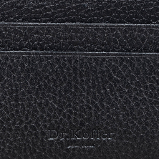 Кредитница Dr.Koffer из натуральной кожи черная
