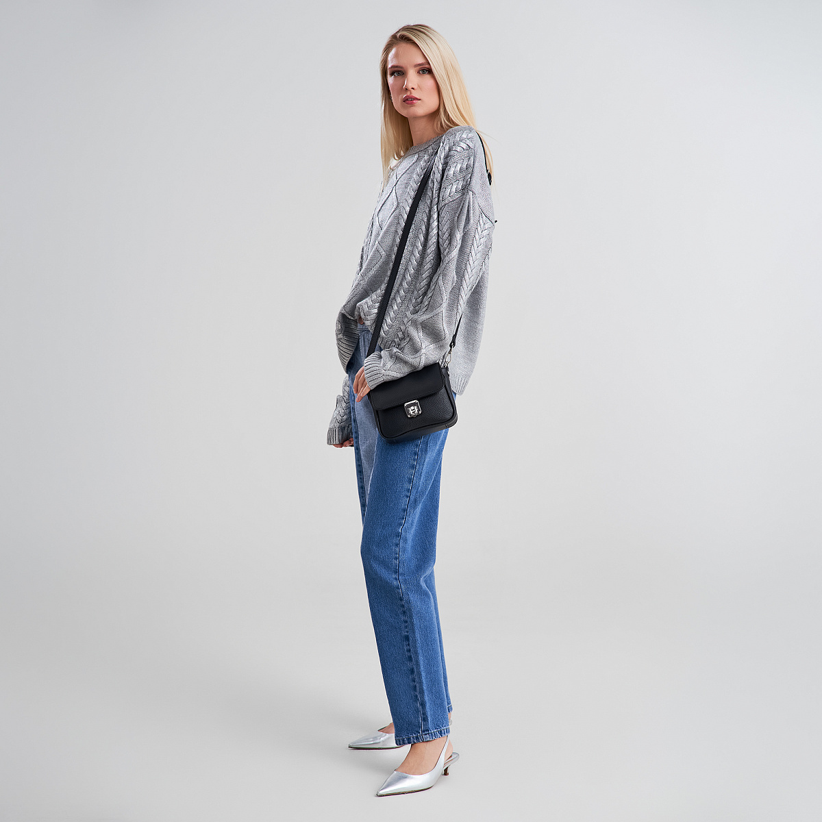 Женская сумка Dr. Koffer из натуральной кожи черная