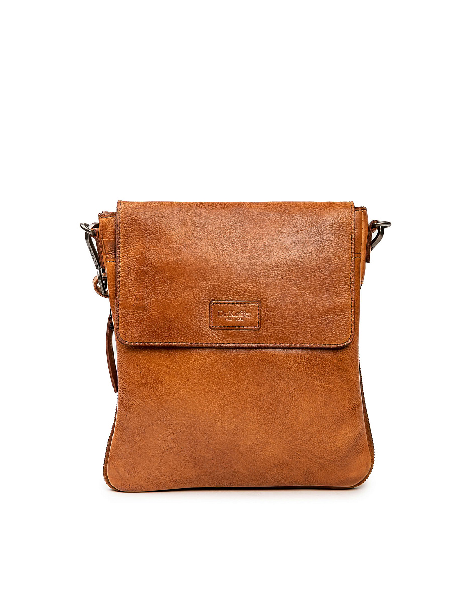 Сумка через плечо Dr.Koffer из натуральной кожи коричневая