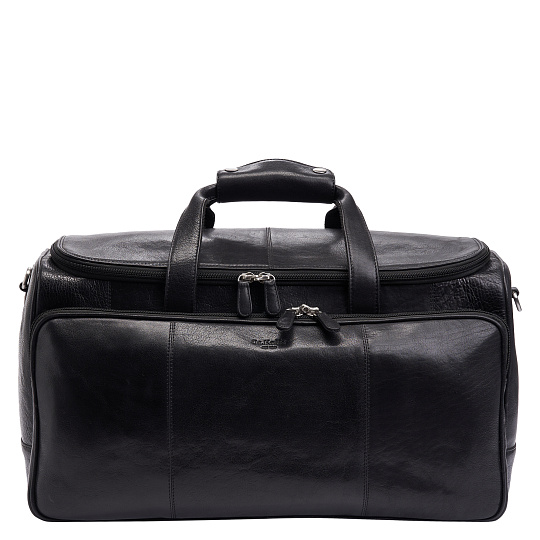Сумка дорожная Dr.Koffer из натуральной кожи черная