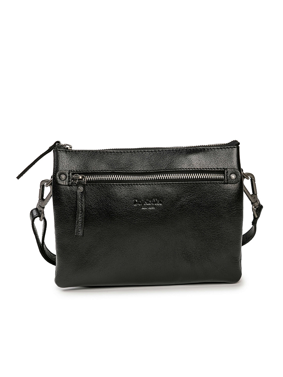 Сумка через плечо Dr.Koffer из натуральной кожи черная