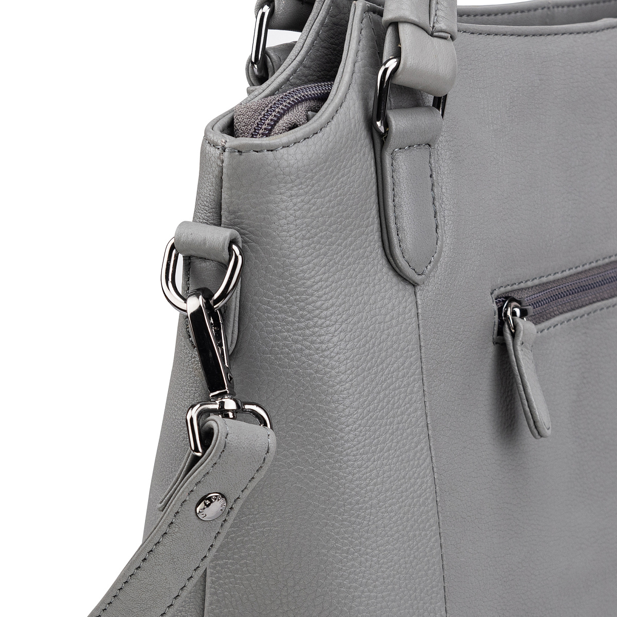 Женская сумка Dr.Koffer из натуральной кожи серая