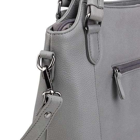 Женская сумка Dr.Koffer из натуральной кожи серая