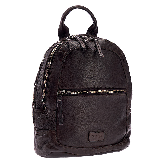 Рюкзак Dr.Koffer из натуральной кожи темно-коричневый