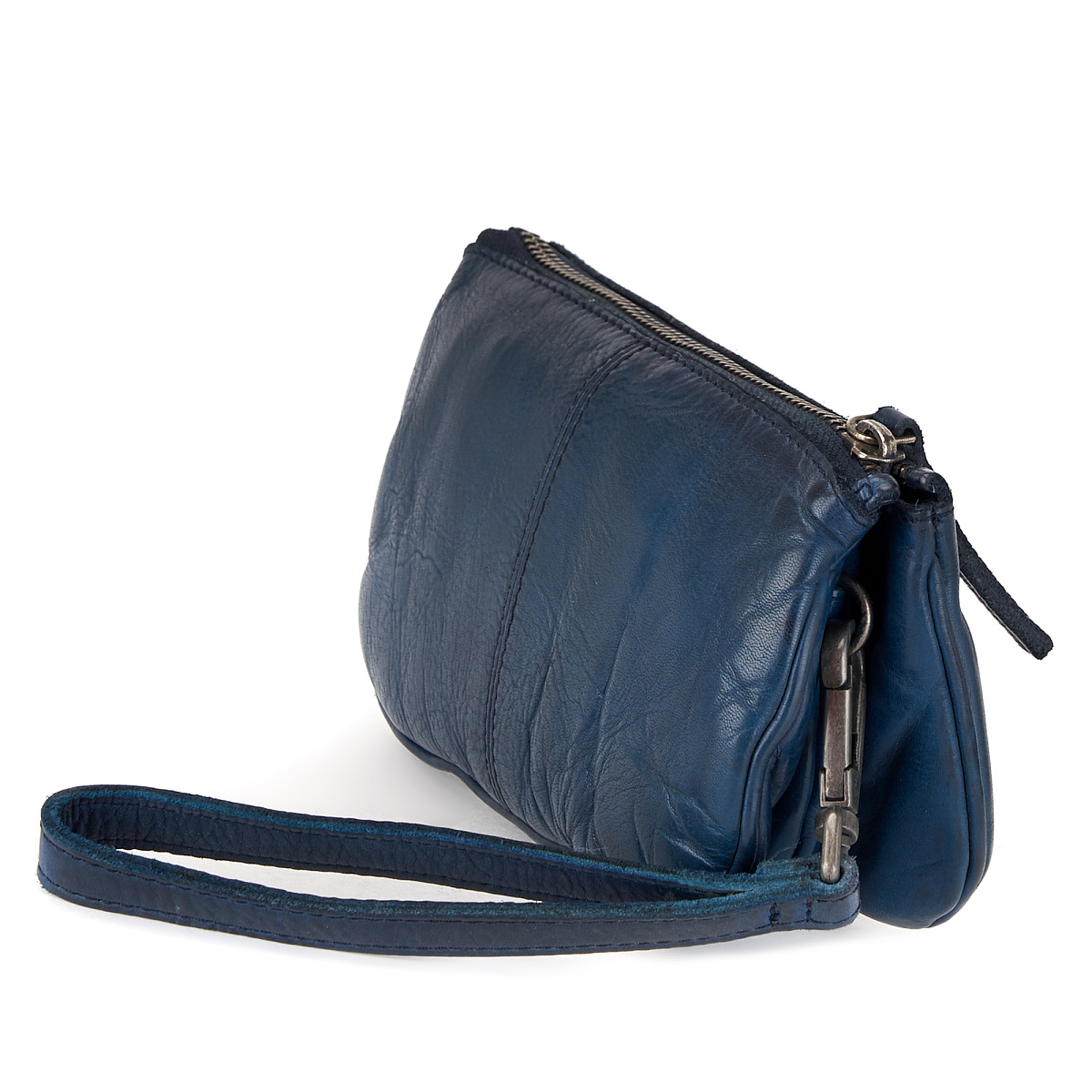Сумка через плечо Dr.Koffer из натуральной кожи синяя