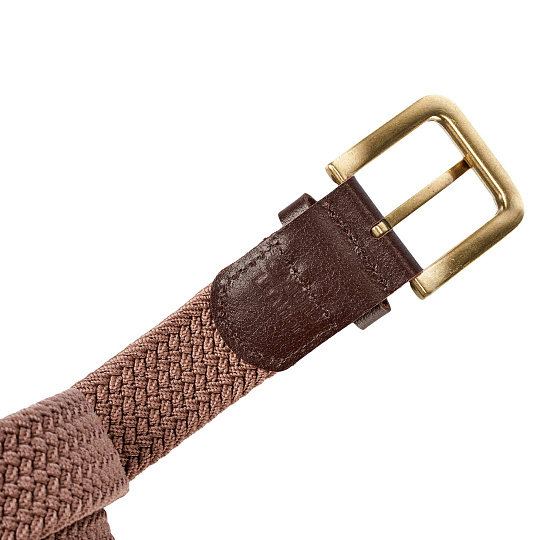 Ремень Dr.Koffer из натуральной кожи и текстиля коричневый