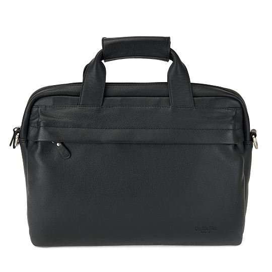 Деловая сумка Dr.Koffer из натуральной кожи черная