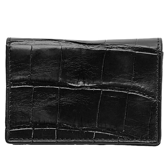 Визитница Dr.Koffer из натуральной кожи черная