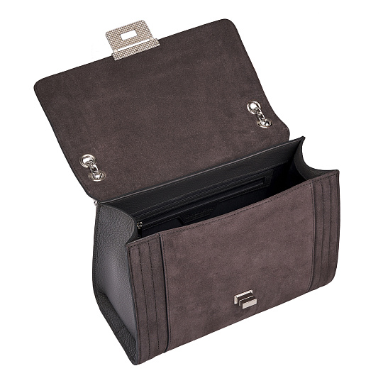 Женская сумка Dr. Koffer из натуральной кожи серая