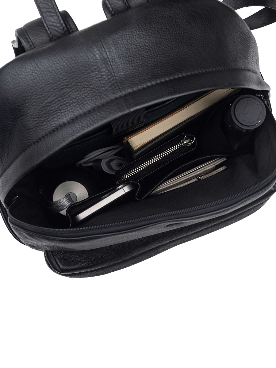 Рюкзак Dr. Koffer из натуральной кожи черный