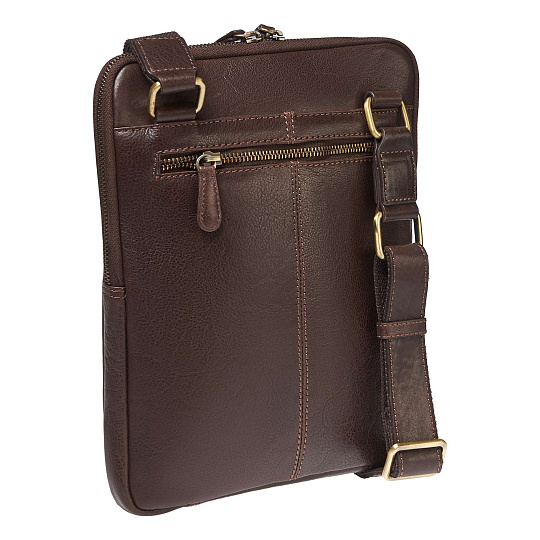 Сумка через плечо Dr.Koffer из натуральной кожи коричневая