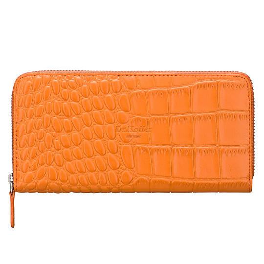 Портмоне Dr.Koffer из натуральной кожи оранжевое