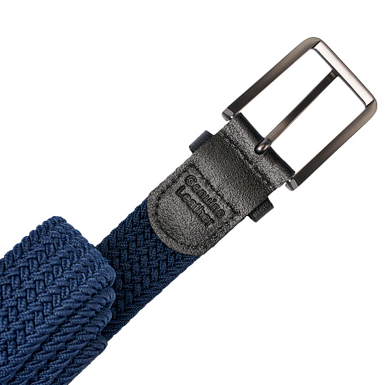 Ремень Dr.Koffer из натуральной кожи и текстиля синий