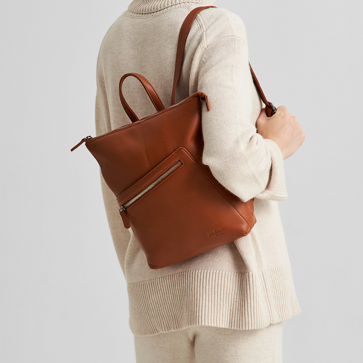 Рюкзак Dr.Koffer из натуральной кожи коричневый