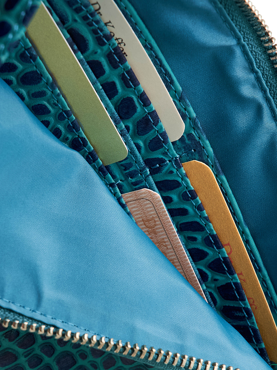 Портмоне Dr.Koffer из натуральной кожи синее