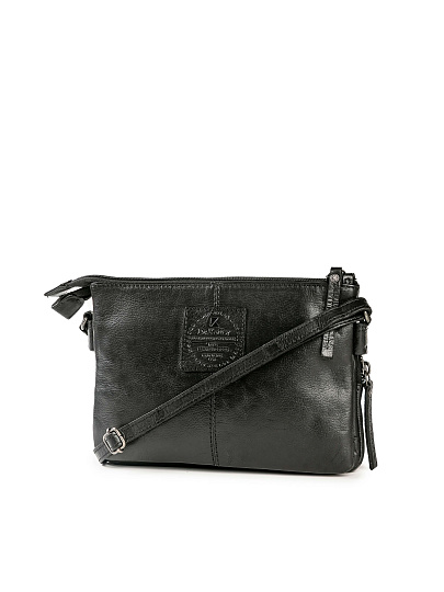 Сумка через плечо Dr.Koffer из натуральной кожи черная