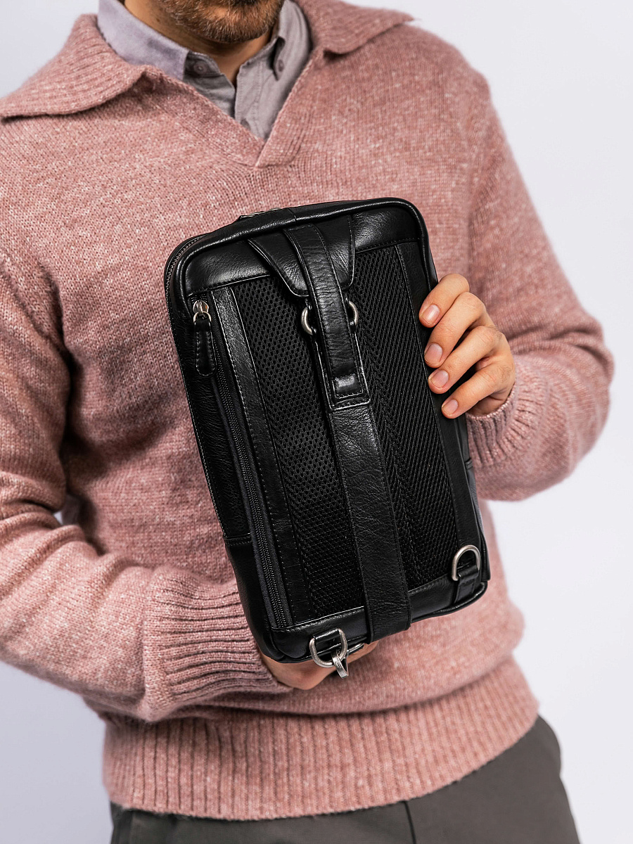 Рюкзак Dr. Koffer из натуральной кожи черный