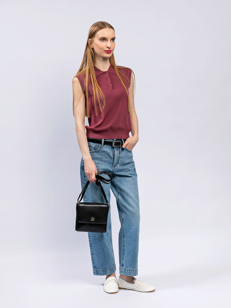 Женская сумка Dr. Koffer из натуральной кожи черная