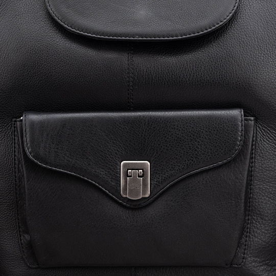 Рюкзак Dr.Koffer из натуральной кожи черный