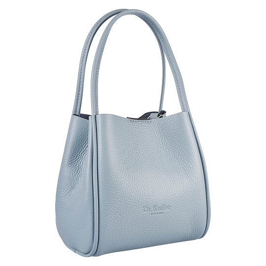Женская сумка Dr. Koffer из натуральной кожи голубая