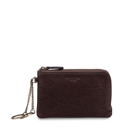Ключница Dr.Koffer из натуральной кожи темно-коричневая