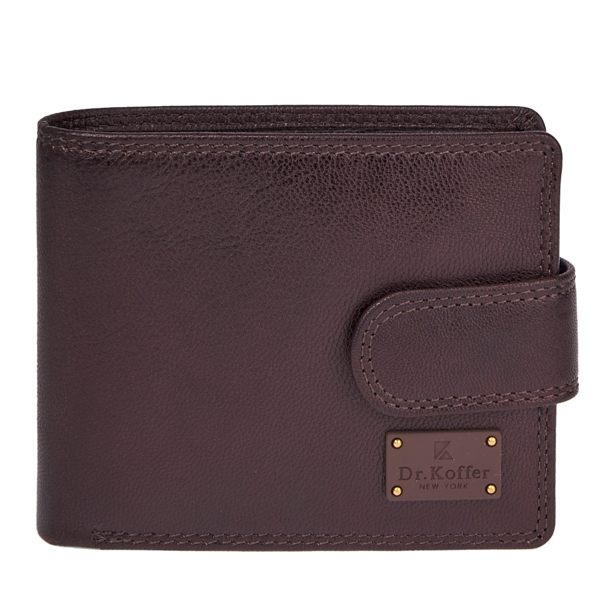 Портмоне Dr.Koffer из натуральной кожи коричневое