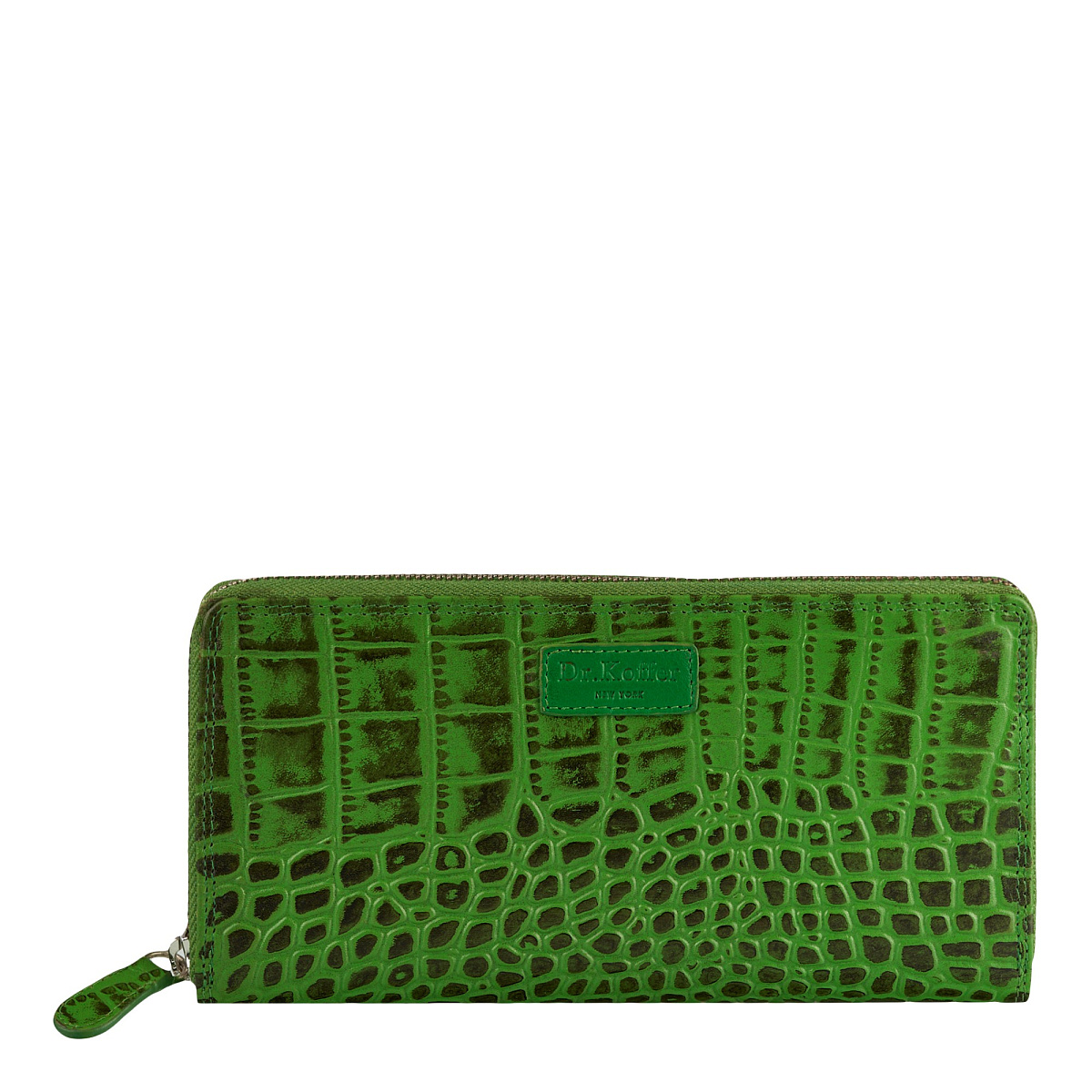 Портмоне Dr.Koffer из натуральной кожи зеленое