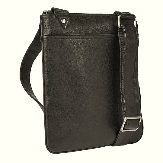 Сумка через плечо Dr.Koffer из натуральной кожи черная