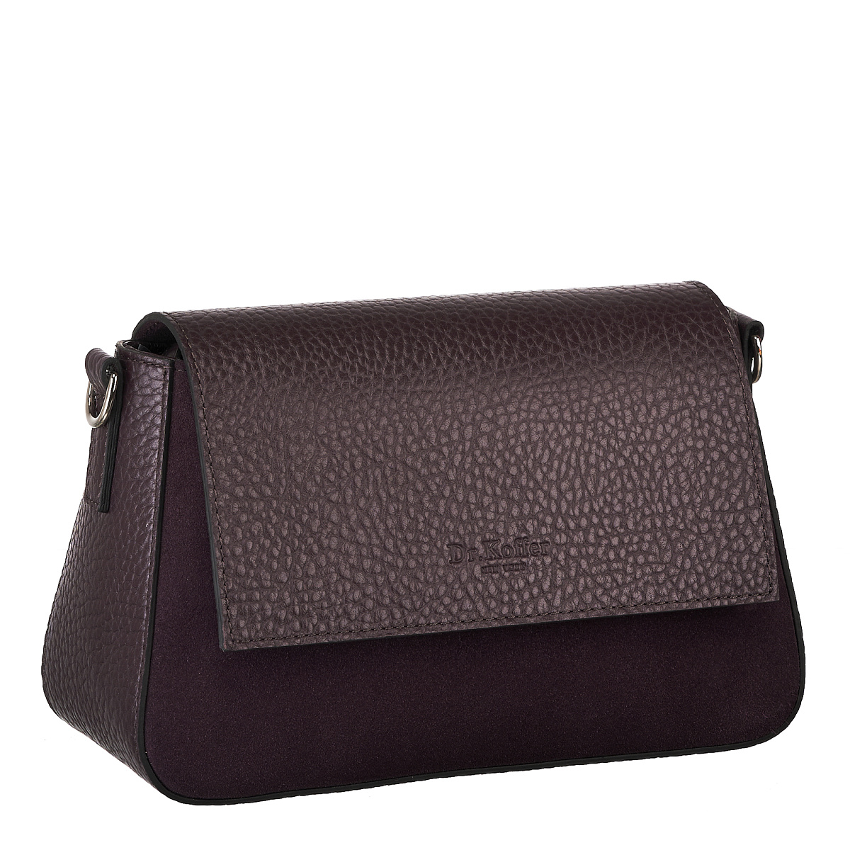 Женская сумка Dr. Koffer из натуральной кожи фиолетовая