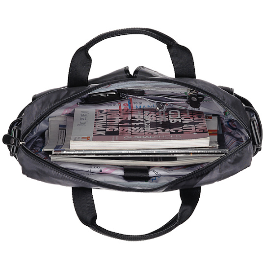 Деловая сумка Dr.Koffer из нейлона и натуральной кожи