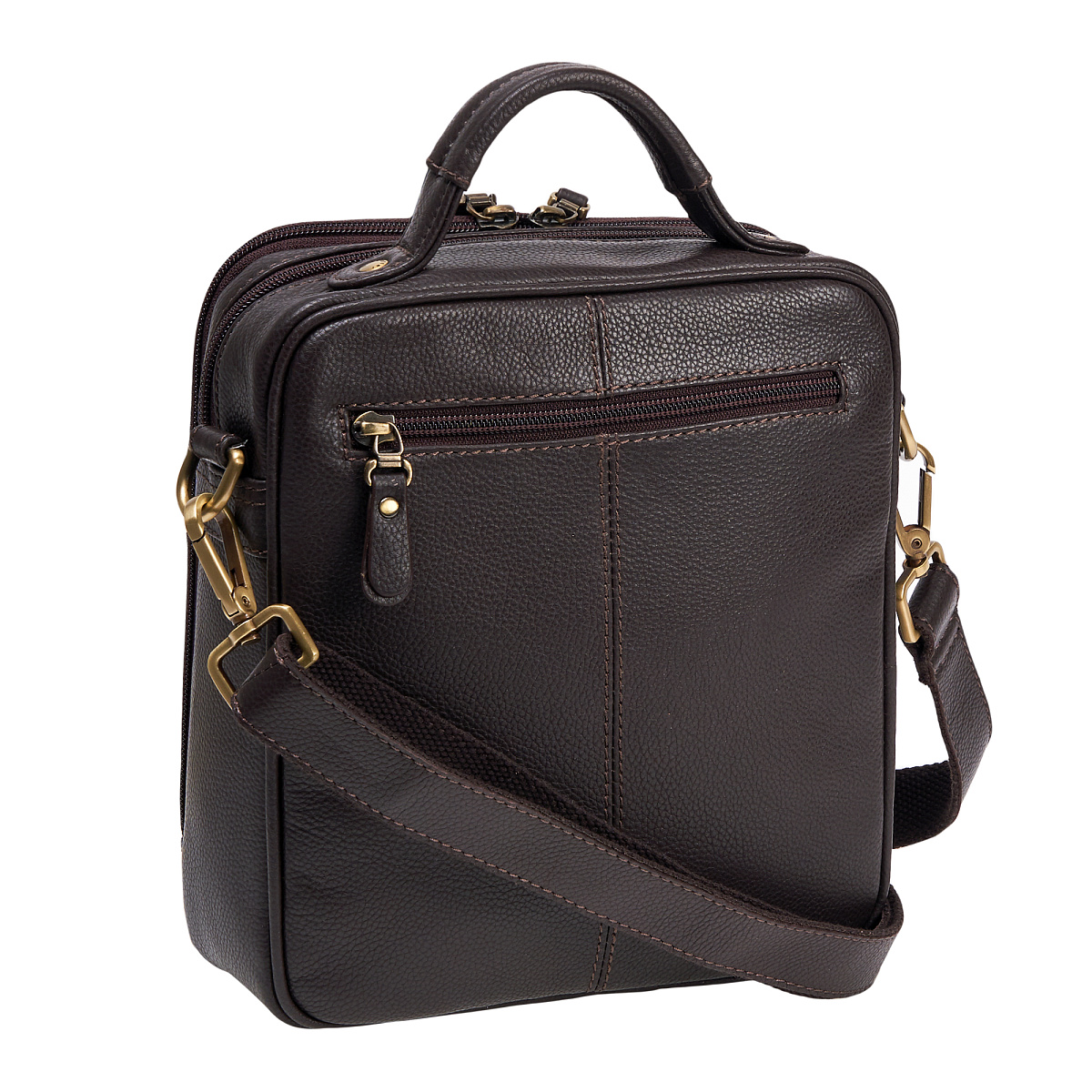 Сумка через плечо Dr.Koffer из натуральной кожи коричневая