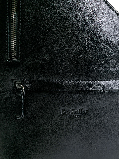 Сумка через плечо Dr.Koffer из натуральной кожи черная