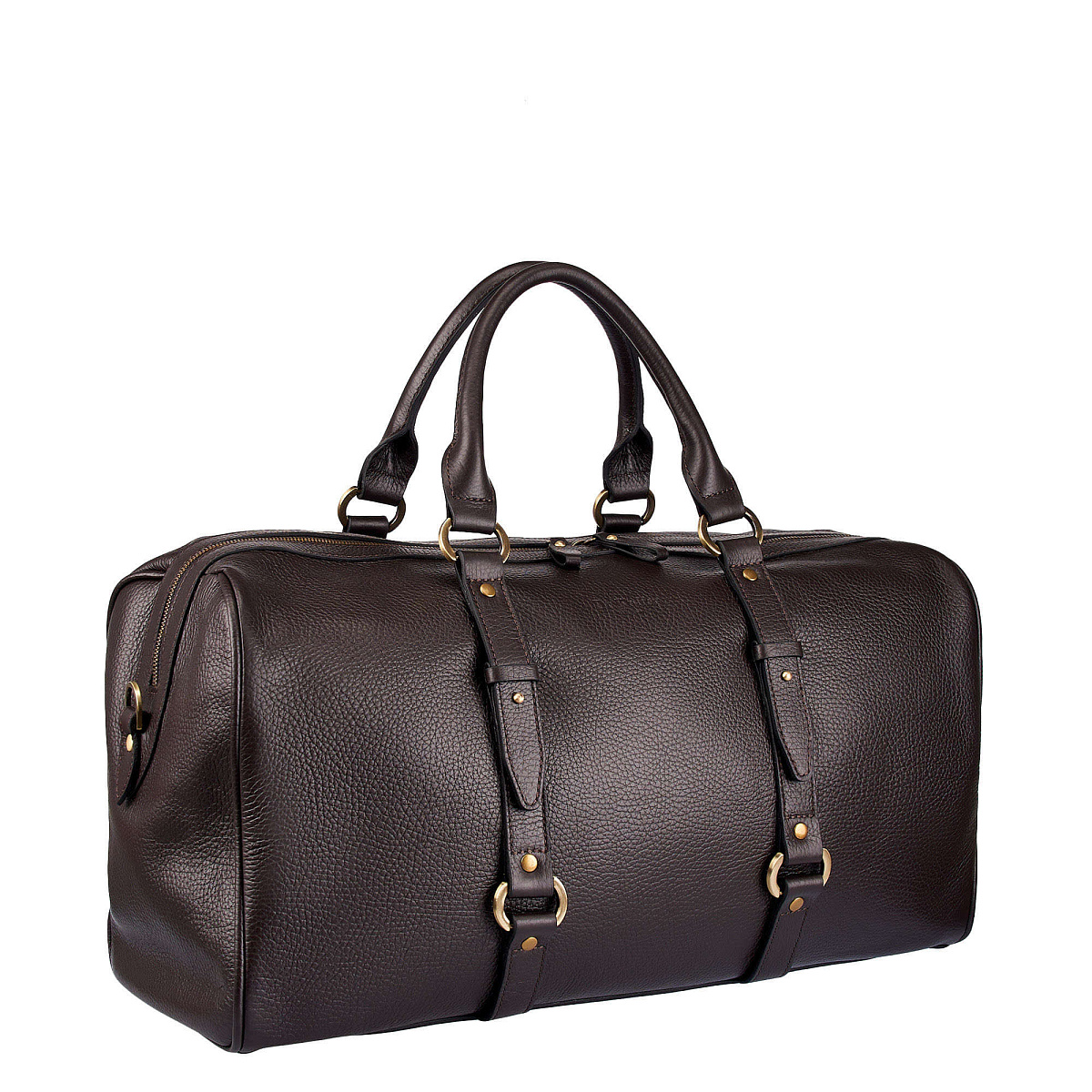 Дорожная сумка Dr.Koffer из натуральной кожи коричневая