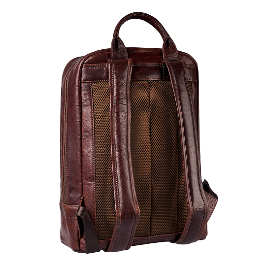 Рюкзак Dr.Koffer из натуральной кожи темно-коричневый