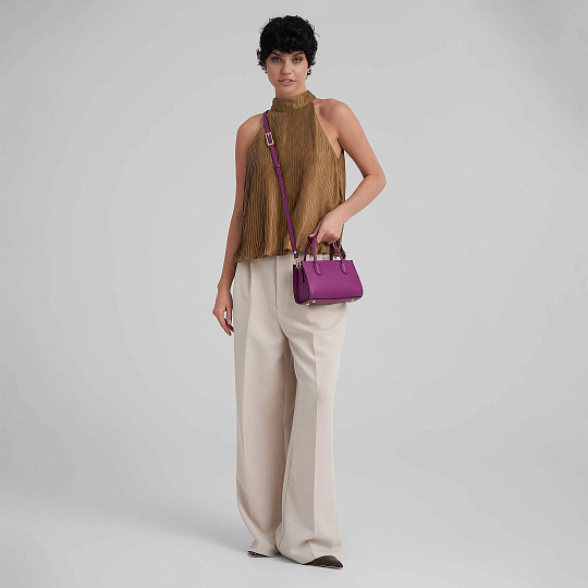 Женская сумка Dr. Koffer из натуральной кожи розовая