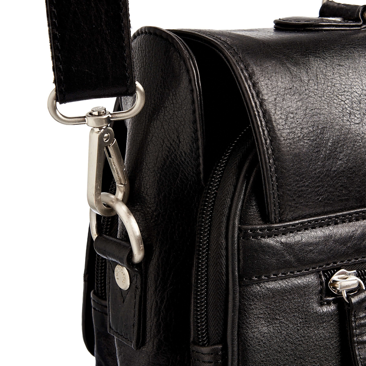 Портфель Dr.Koffer из натуральной кожи черный