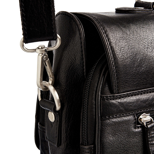 Портфель Dr.Koffer из натуральной кожи черный