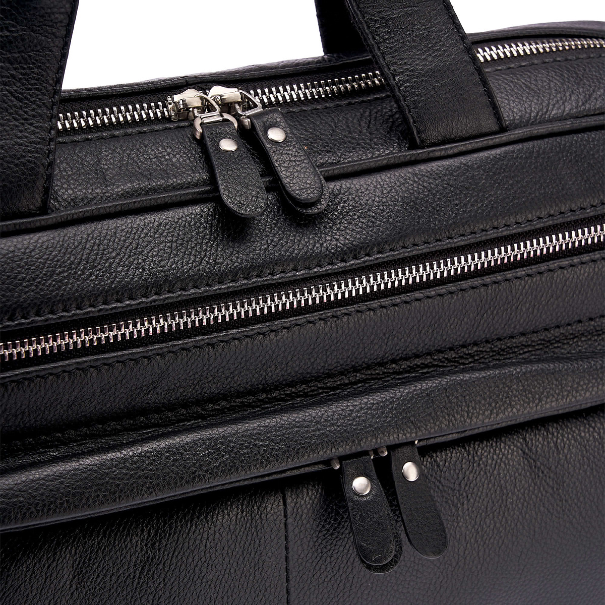 Деловая сумка Dr.Koffer из натуральной кожи черная