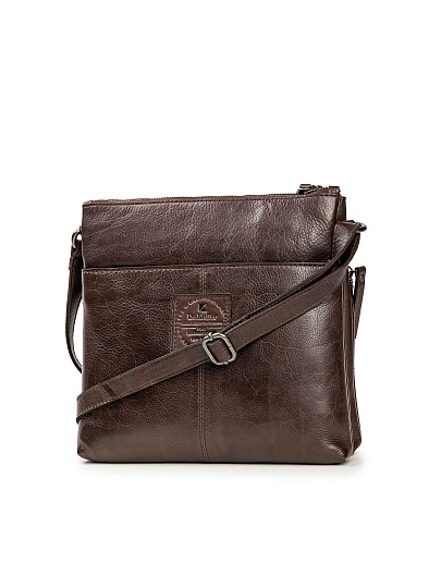 Сумка через плечо Dr.Koffer из натуральной кожи коричневая