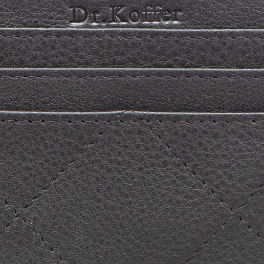 Кредитница Dr.Koffer из натуральной кожи черная