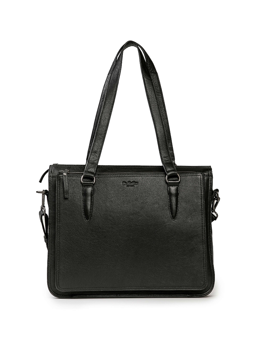 Женская сумка Dr.Koffer из натуральной кожи черная