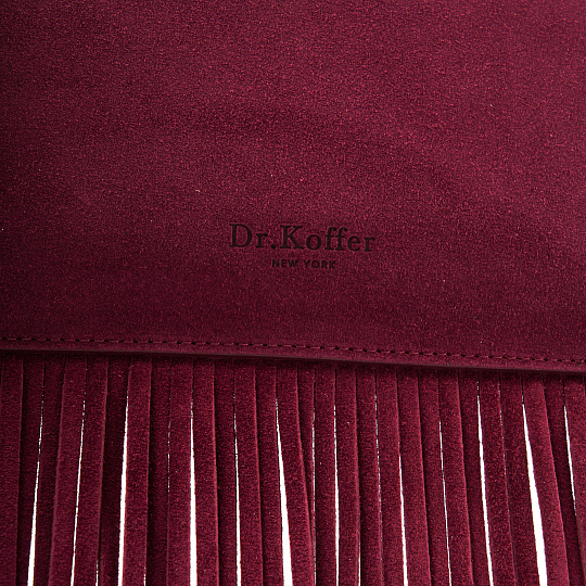 Женская сумка  Dr. Koffer из натуральной кожи бордовая