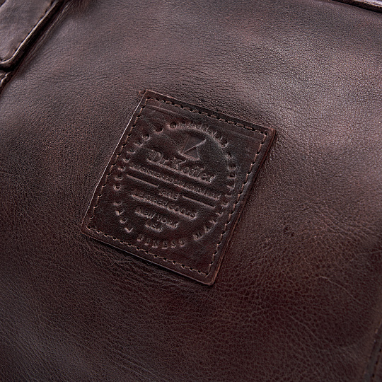 Сумка дорожная Dr.Koffer из натуральной кожи коричневая